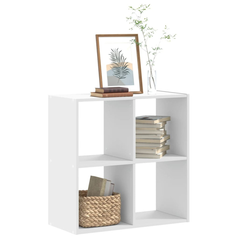 vidaXL Boekenkast 68,5x32x68,5 cm bewerkt hout wit afbeelding 1