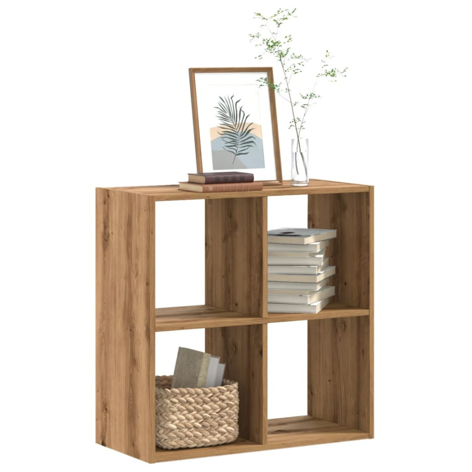 vidaXL Boekenkast 68,5x32x68,5 cm bewerkt hout artisanaal eikenkleurig afbeelding 1