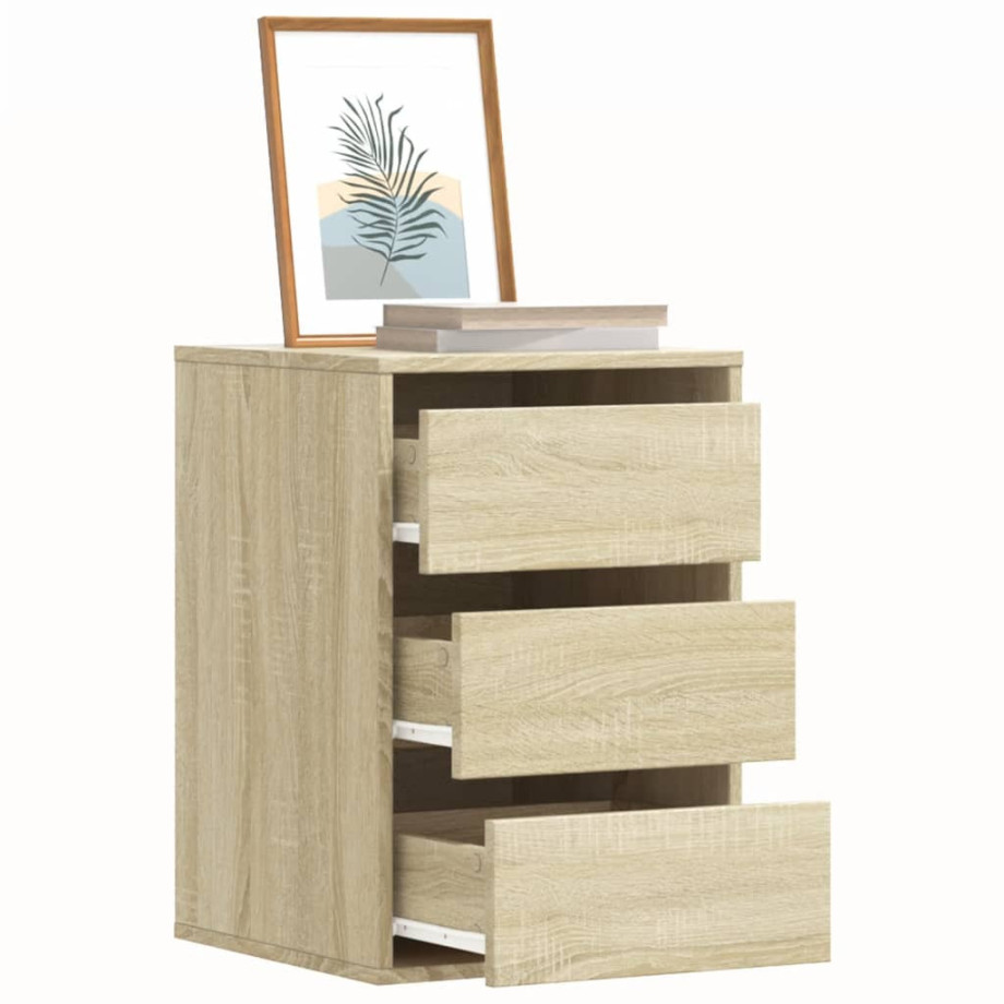 vidaXL Ladekast 40x41x58 cm bewerkt hout sonoma eikenkleurig afbeelding 1