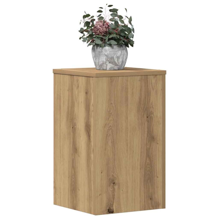 vidaXL Plantenstandaards 2 st 30x30x50 cm hout artisanaal eiken afbeelding 1
