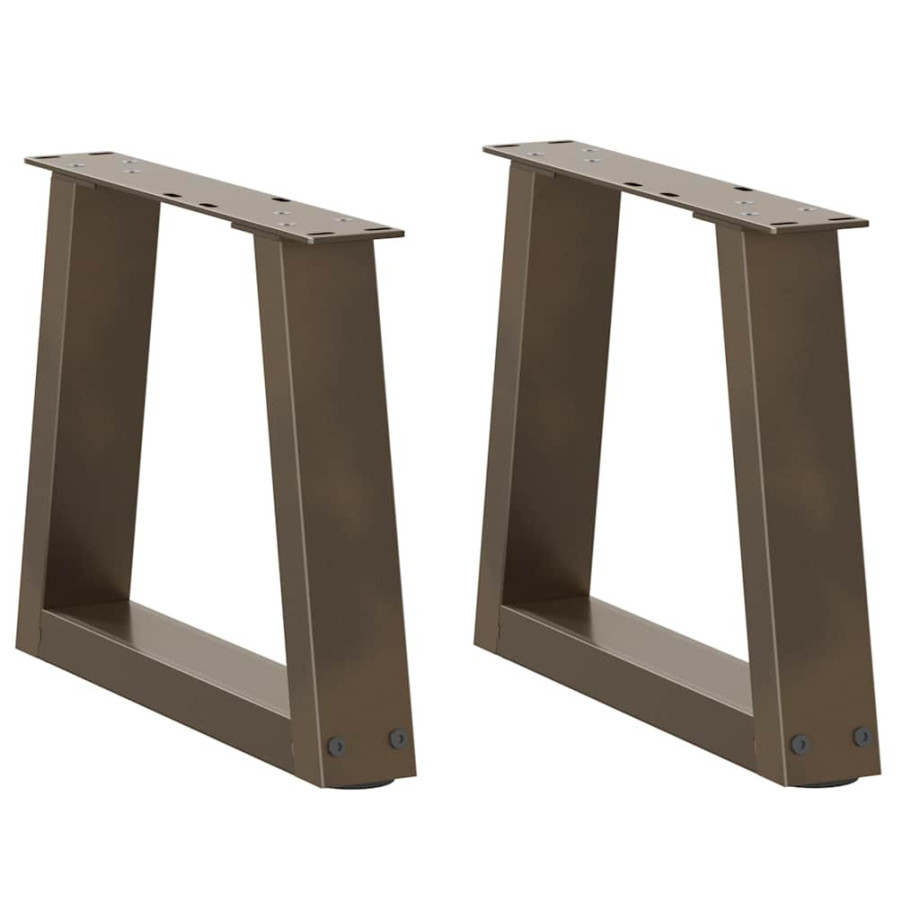vidaXL Salontafelpoten 2 st V-vormig 30x(30-31,3) cm staal naturel afbeelding 1