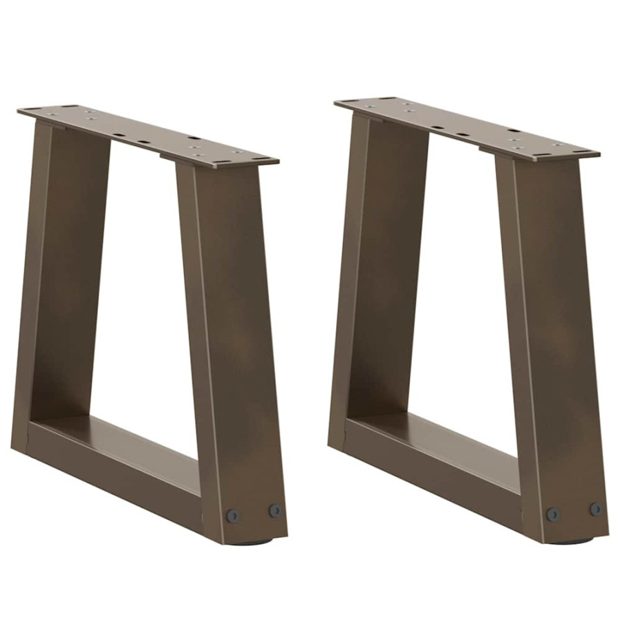 vidaXL Salontafelpoten 2 st V-vormig 40x(30-31,3) cm staal naturel afbeelding 1