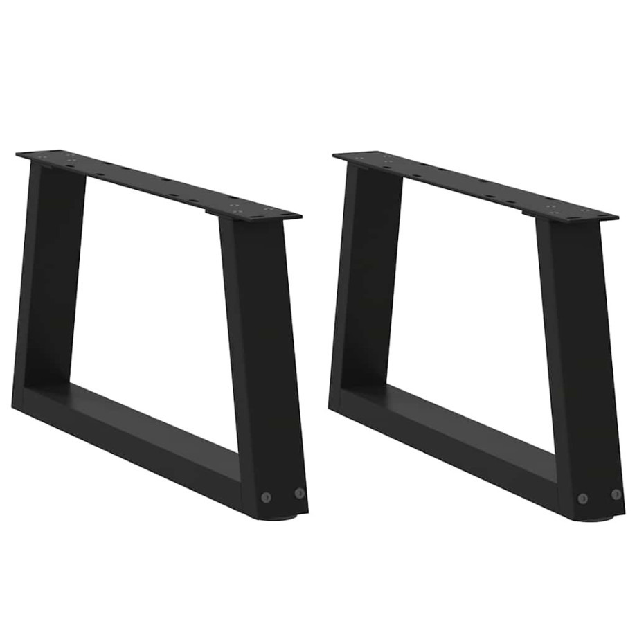 vidaXL Salontafelpoten 2 st V-vormig 50x(30-31,3) cm staal zwart vidaXL Salontafelpoten 2 st V-vormig 50x(30-31,3) cm staal zwart afbeelding 1