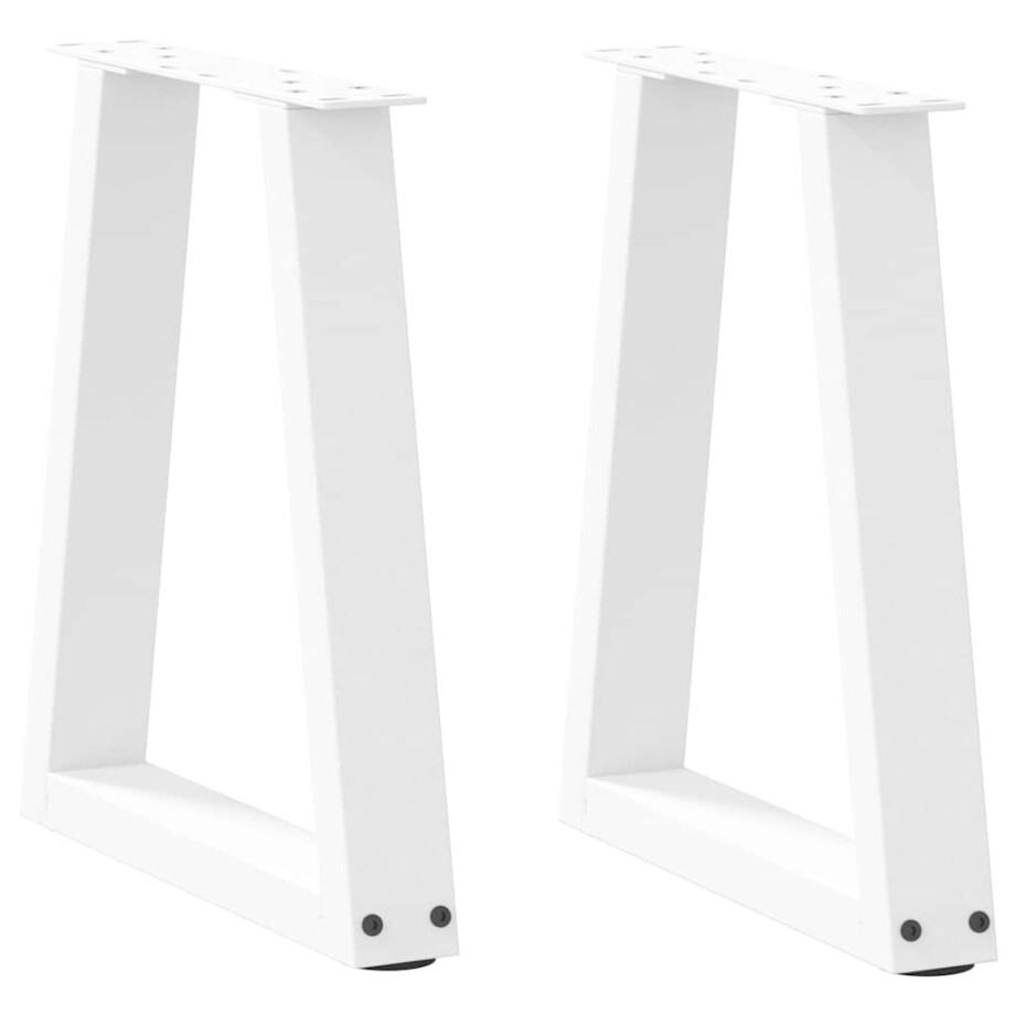vidaXL Salontafelpoten 2 st V-vormig 38x(42-43,3) cm staal wit vidaXL Salontafelpoten 2 st V-vormig 38x(42-43,3) cm staal wit afbeelding 1