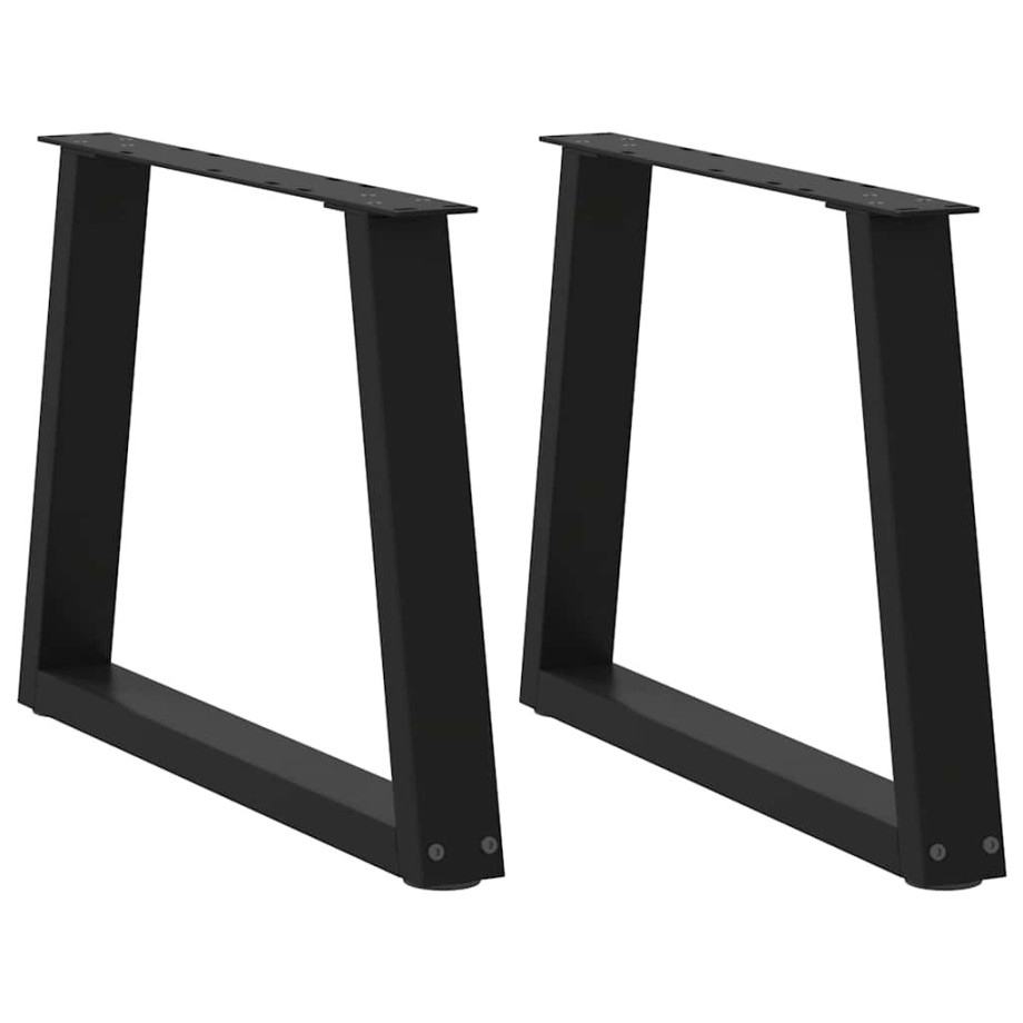 vidaXL Eettafelpoten 2 st V-vormig 60x(42-43,3) cm staal zwart afbeelding 1