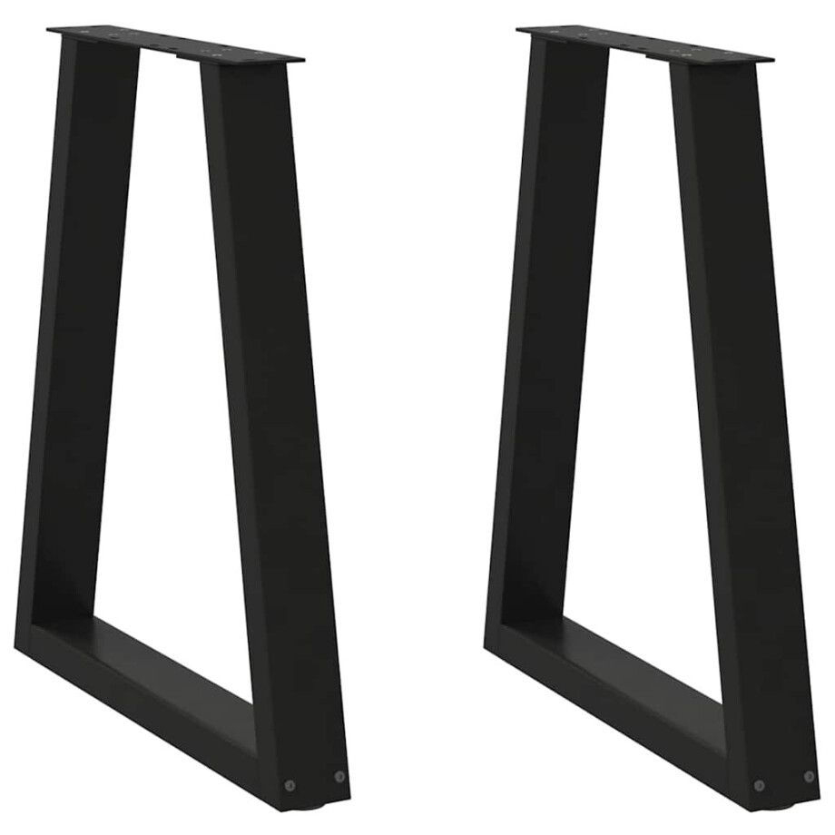 vidaXL Eettafelpoten 2 st V-vormig 60x(72-73,3) cm staal zwart vidaXL Eettafelpoten 2 st V-vormig 60x(72-73,3) cm staal zwart afbeelding 1