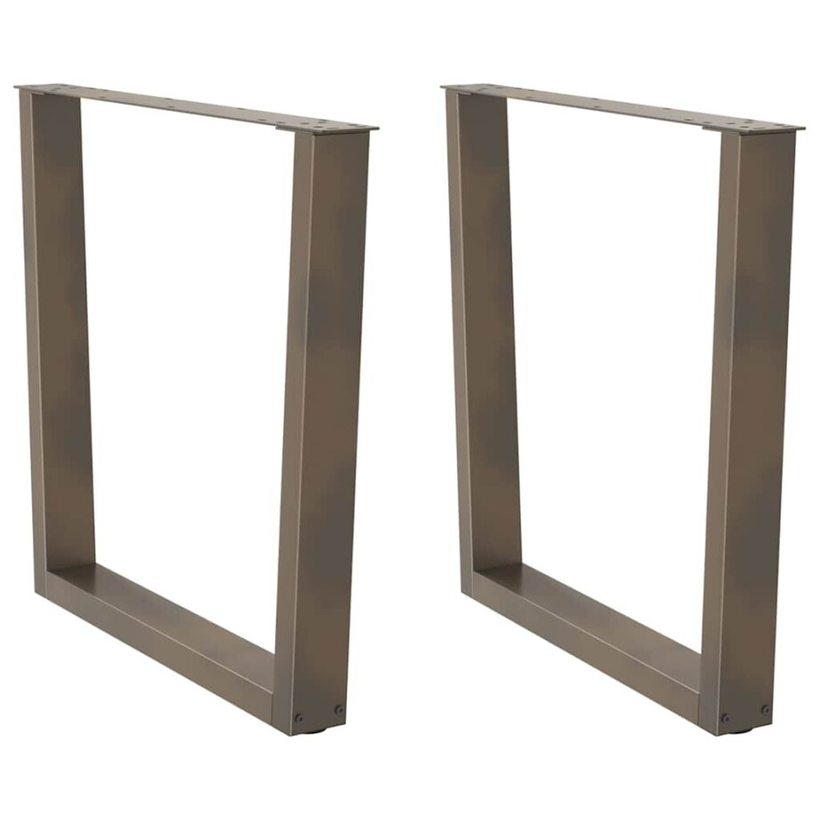 vidaXL Eettafelpoten 2 st V-vormig 80x(72-73,3) cm staal naturel vidaXL Eettafelpoten 2 st V-vormig 80x(72-73,3) cm staal naturel afbeelding 1