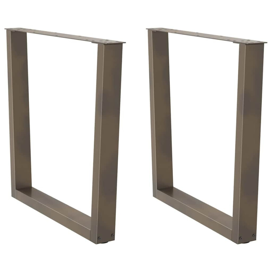 vidaXL Eettafelpoten 2 st V-vormig 90x(72-73,3) cm staal naturel vidaXL Eettafelpoten 2 st V-vormig 90x(72-73,3) cm staal naturel afbeelding 1