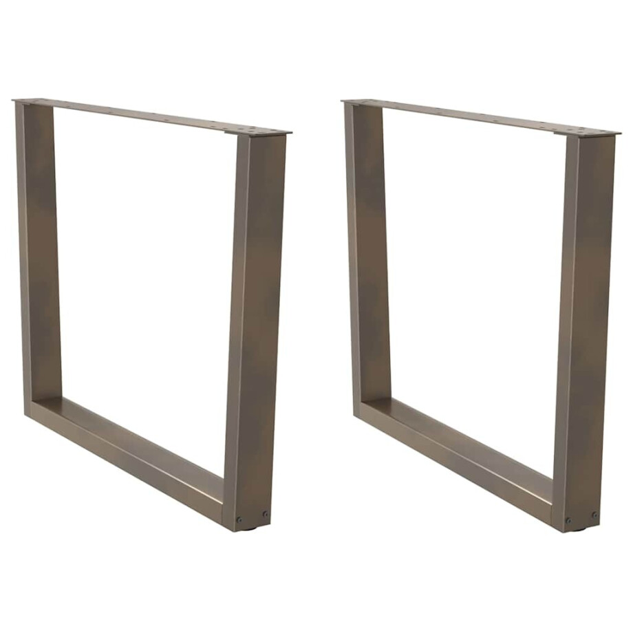 vidaXL Eettafelpoten 2 st V-vormig 100x(72-73,3) cm staal naturel vidaXL Eettafelpoten 2 st V-vormig 100x(72-73,3) cm staal naturel afbeelding 1