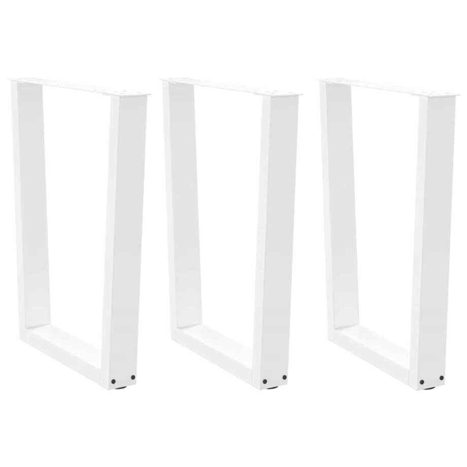 vidaXL Eettafelpoten 3 st V-vormig 70x(72-73,3) cm staal wit afbeelding 1