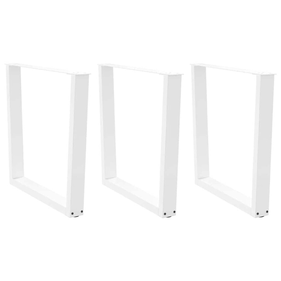 vidaXL Eettafelpoten 3 st V-vormig 90x(72-73,3) cm staal wit afbeelding 1