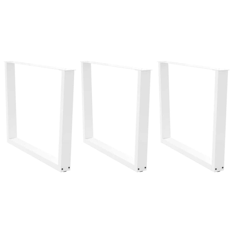 vidaXL Eettafelpoten 3 st V-vormig 100x(72-73,3) cm staal wit afbeelding 1