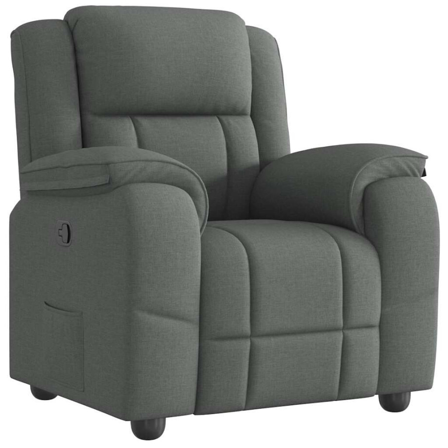 vidaXL Relaxfauteuil donkergrijze stof vidaXL Relaxfauteuil donkergrijze stof afbeelding 1