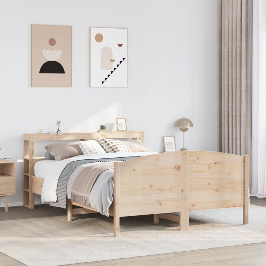 vidaXL Bedframe zonder matras massief grenenhout 120x200 cm vidaXL Bedframe zonder matras massief grenenhout 120x200 cm afbeelding 1