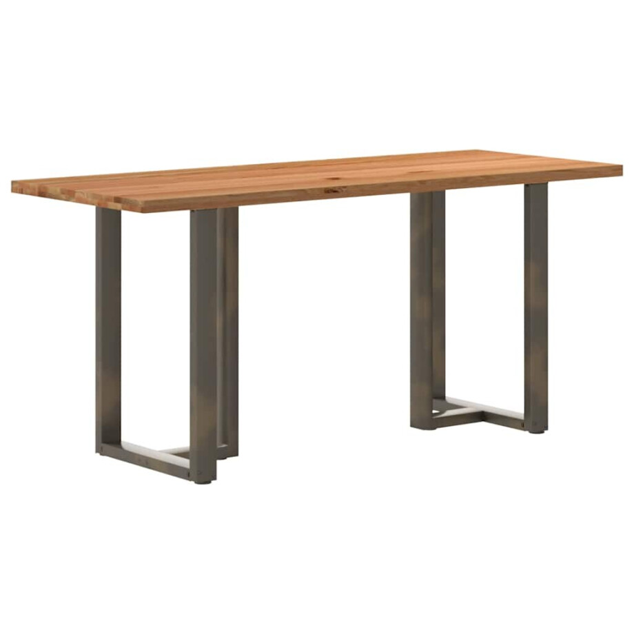 vidaXL Bartafel rechthoekig 200x80x92 cm massief eikenhout lichtbruin afbeelding 1