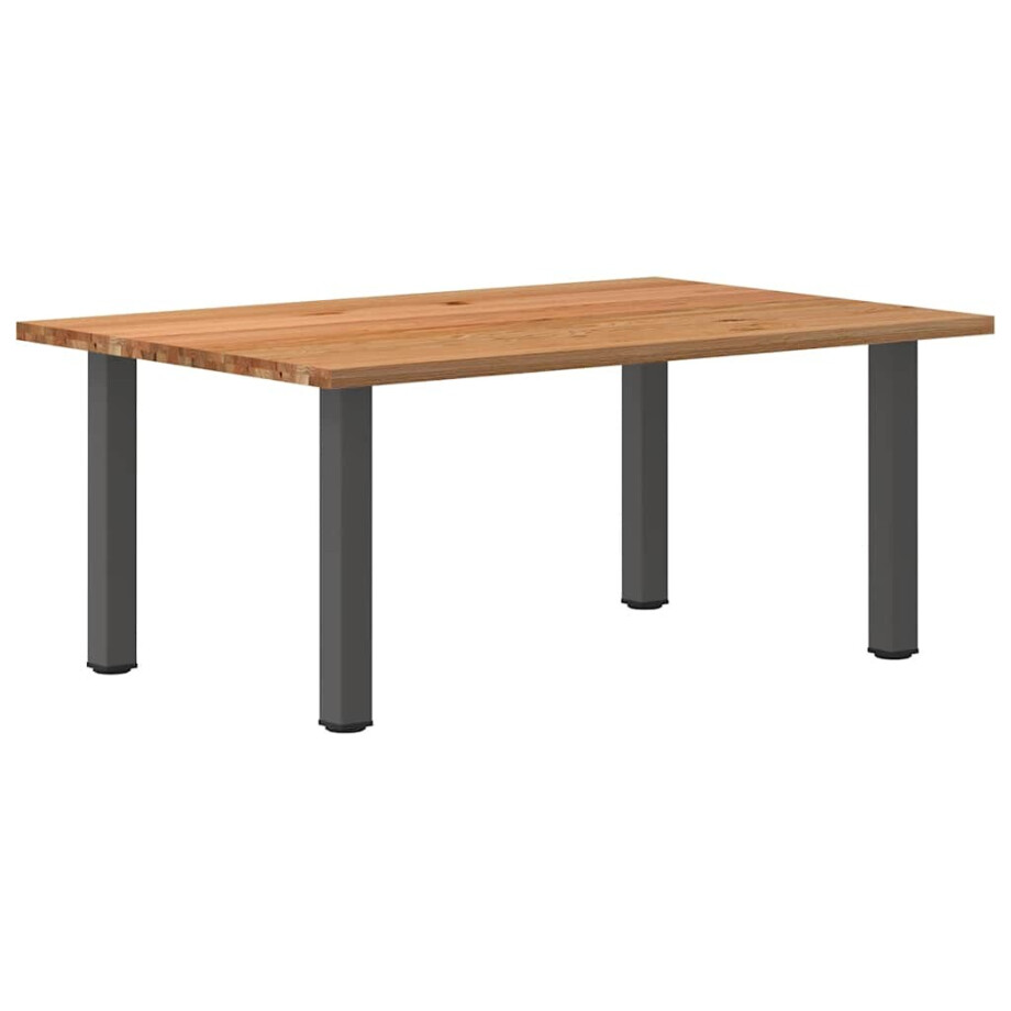 vidaXL Eettafel rechthoekig 180x120x74 cm massief eikenhout lichtbruin vidaXL Eettafel rechthoekig 180x120x74 cm massief eikenhout lichtbruin afbeelding 1