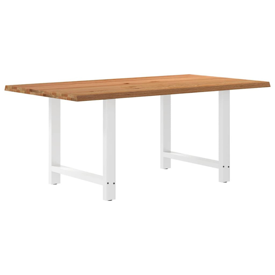 vidaXL Eettafel rechthoekig 180x100x74 cm massief eikenhout lichtbruin vidaXL Eettafel rechthoekig 180x100x74 cm massief eikenhout lichtbruin afbeelding 1