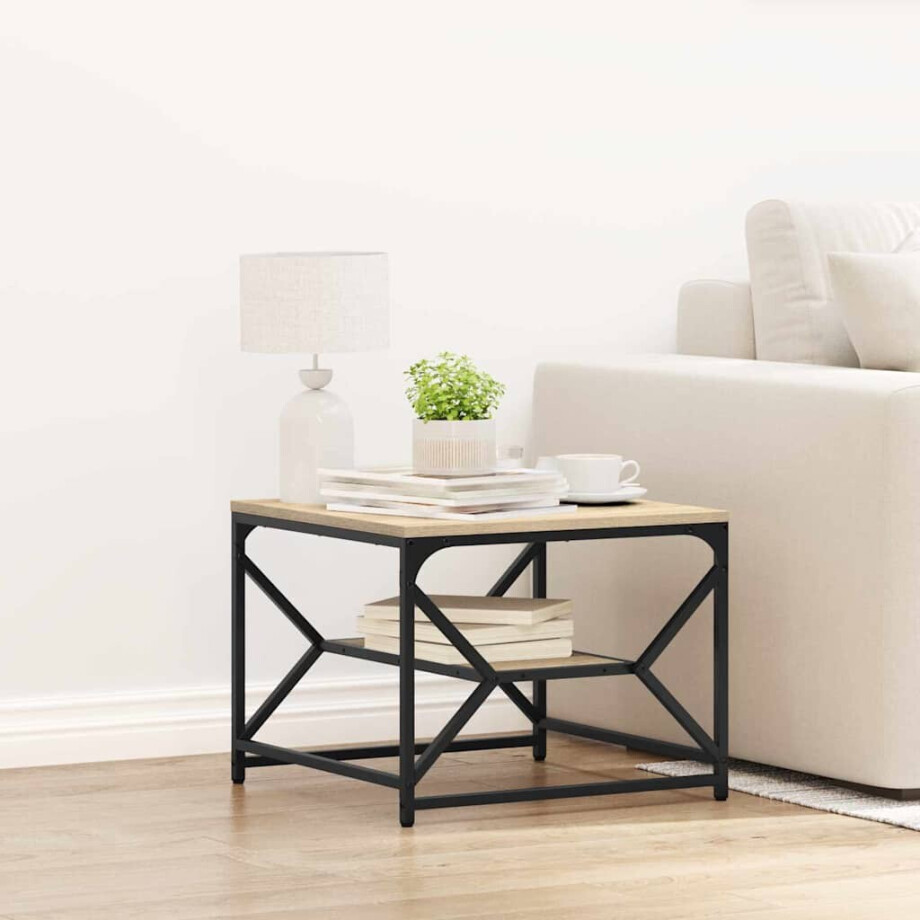 vidaXL Salontafel Sonoma Eiken 51 x 50 x 40 cm afbeelding 1
