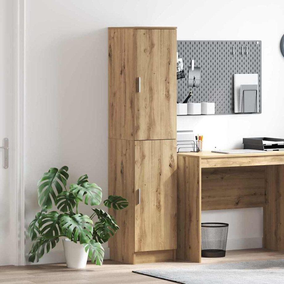 vidaXL Hoge kast Artisan Eiken 35 x 39 x 168 cm afbeelding 1