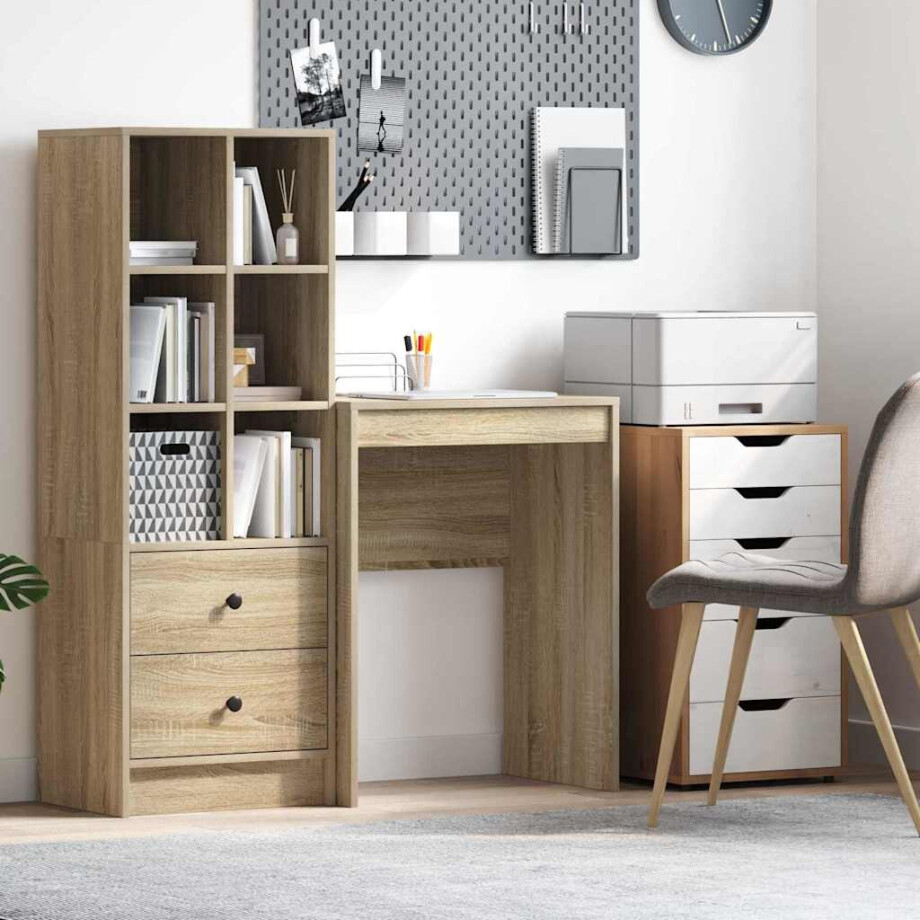 vidaXL Bureau Sonoma Eiken 60 x 40 x 76 cm vidaXL Bureau Sonoma Eiken 60 x 40 x 76 cm afbeelding 1
