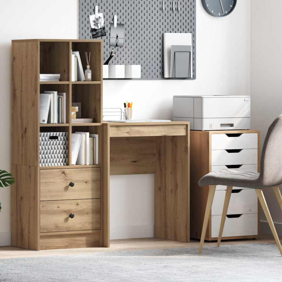 vidaXL Bureau Artisan Eiken 60 x 40 x 76 cm vidaXL Bureau Artisan Eiken 60 x 40 x 76 cm afbeelding 1