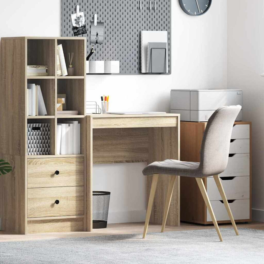 vidaXL Bureau Anders Sonoma eiken 70 x 40 x 76 cm Bewerkt hout vidaXL Bureau Anders Sonoma eiken 70 x 40 x 76 cm Bewerkt hout afbeelding 1