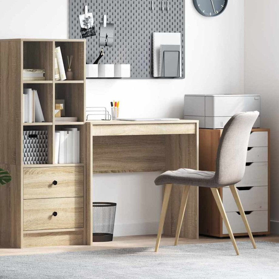 vidaXL Bureau Sonoma Eiken 80 x 40 x 76 cm afbeelding 1