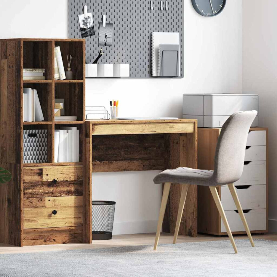 vidaXL Bureau Oudhout 80 x 40 x 76 cm afbeelding 1