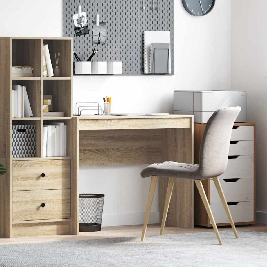 vidaXL Bureau Sonoma Eiken 90 x 40 x 76 cm afbeelding 1