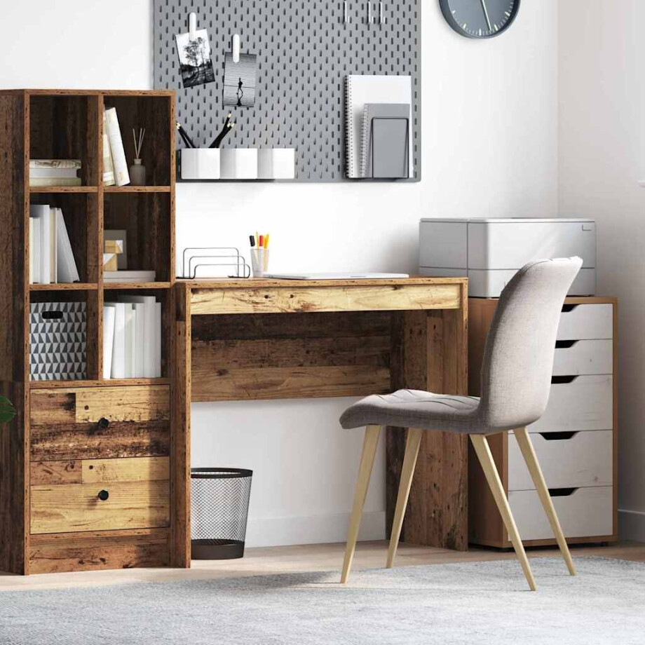 vidaXL Bureau Oudhout 90 x 40 x 76 cm vidaXL Bureau Oudhout 90 x 40 x 76 cm afbeelding 1