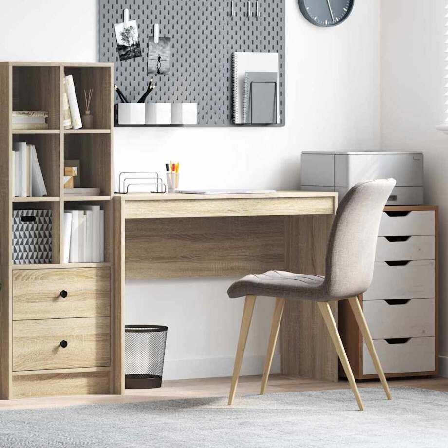 vidaXL Bureau Sonoma Eiken 100 x 40 x 76 cm afbeelding 1