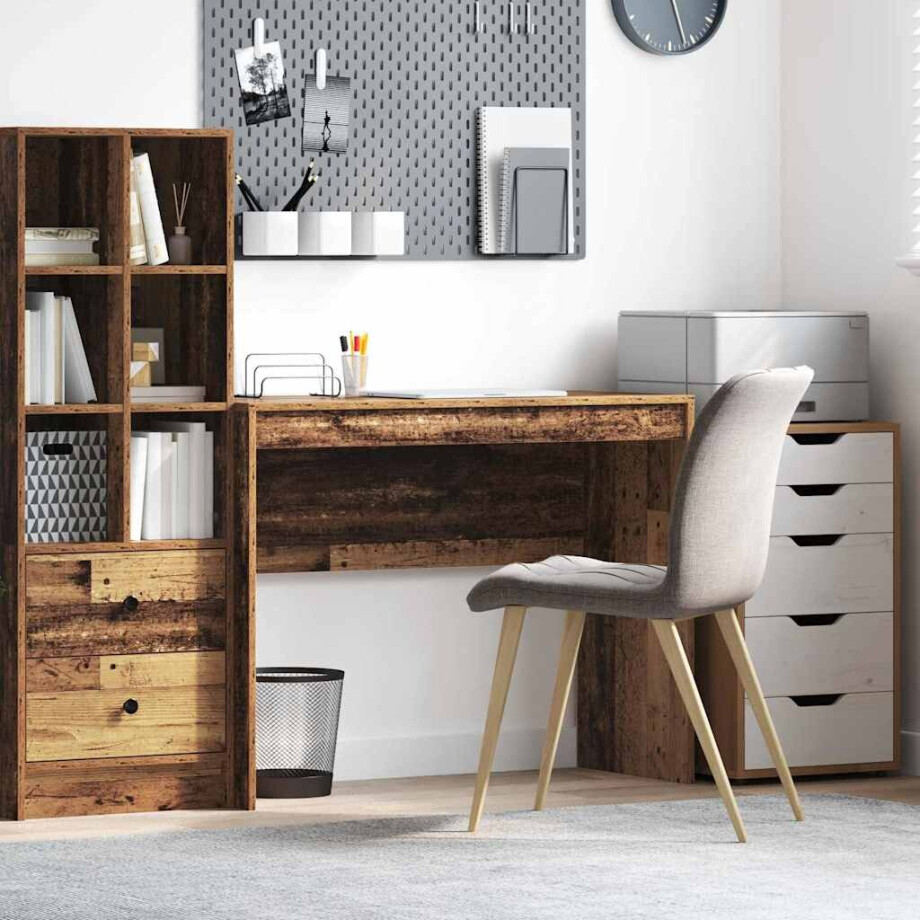 vidaXL Bureau Oudhout 100 x 40 x 76 cm vidaXL Bureau Oudhout 100 x 40 x 76 cm afbeelding 1