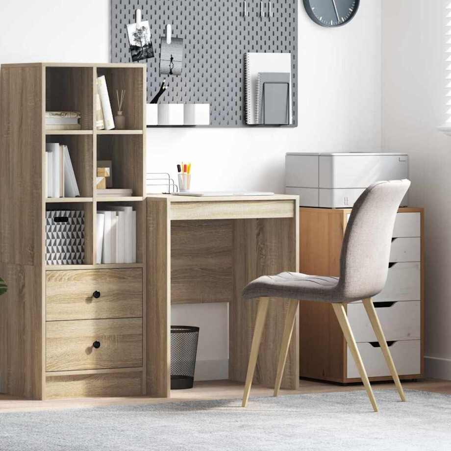vidaXL Bureau Sonoma Eiken 60 x 50 x 76 cm afbeelding 1