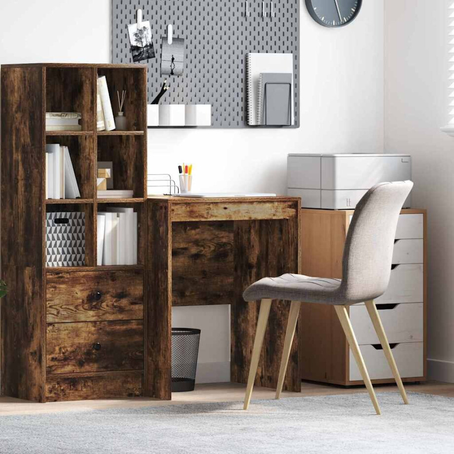 vidaXL Bureau Gerookt eiken 60 x 50 x 76 cm vidaXL Bureau Gerookt eiken 60 x 50 x 76 cm afbeelding 1