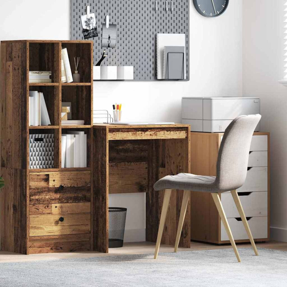 vidaXL Bureau Oudhout 60 x 50 x 76 cm vidaXL Bureau Oudhout 60 x 50 x 76 cm afbeelding 1