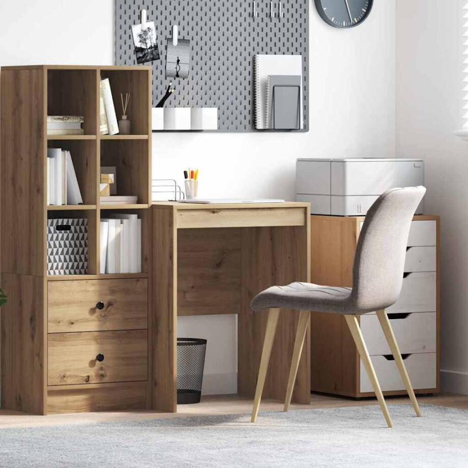 vidaXL Bureau Artisan Eiken 60 x 50 x 76 cm vidaXL Bureau Artisan Eiken 60 x 50 x 76 cm afbeelding 1