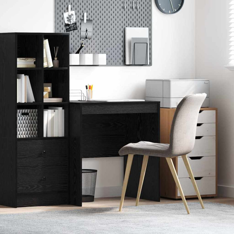 vidaXL Bureau Zwart Eiken 70 x 50 x 76 cm vidaXL Bureau Zwart Eiken 70 x 50 x 76 cm afbeelding 1