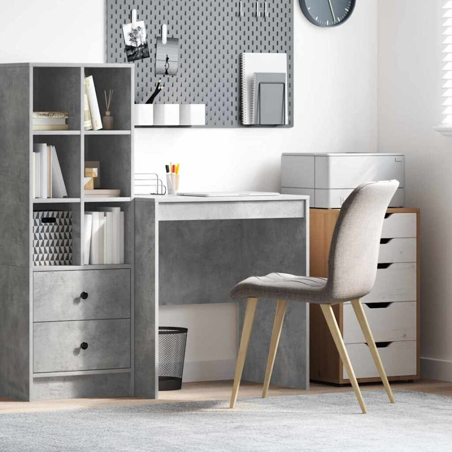 vidaXL Bureau Beton Grijs 70 x 50 x 76 cm vidaXL Bureau Beton Grijs 70 x 50 x 76 cm afbeelding 1
