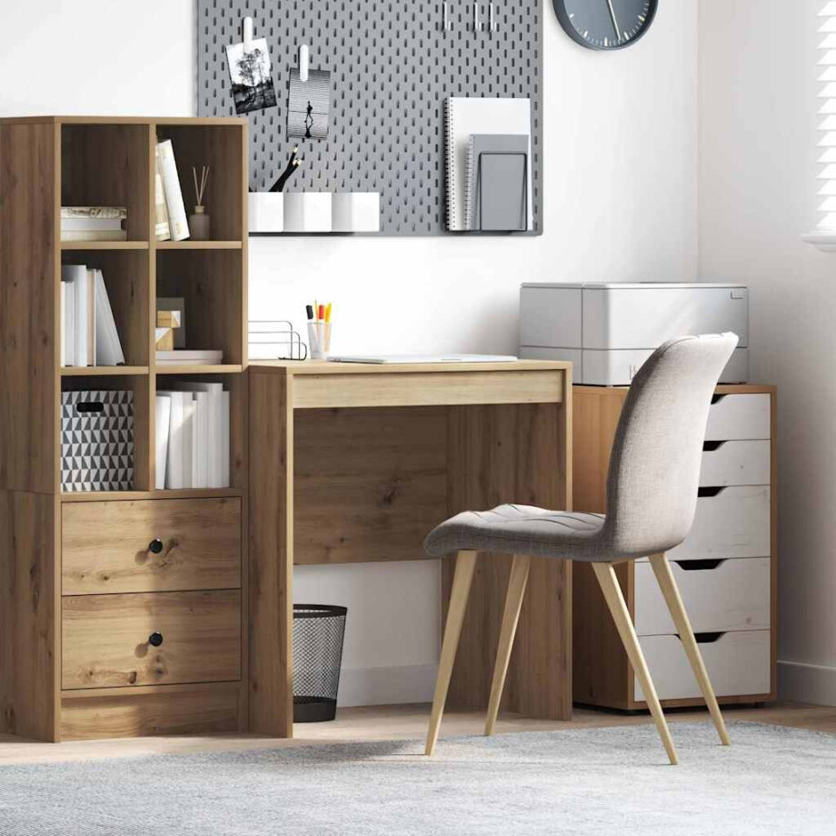vidaXL Bureau Artisan Eiken 70 x 50 x 76 cm vidaXL Bureau Artisan Eiken 70 x 50 x 76 cm afbeelding 1