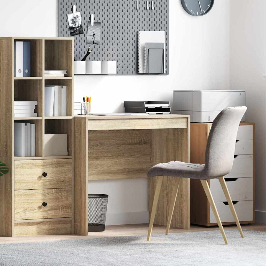 vidaXL Bureau Sonoma Eiken 80 x 50 x 76 cm vidaXL Bureau Sonoma Eiken 80 x 50 x 76 cm afbeelding 1