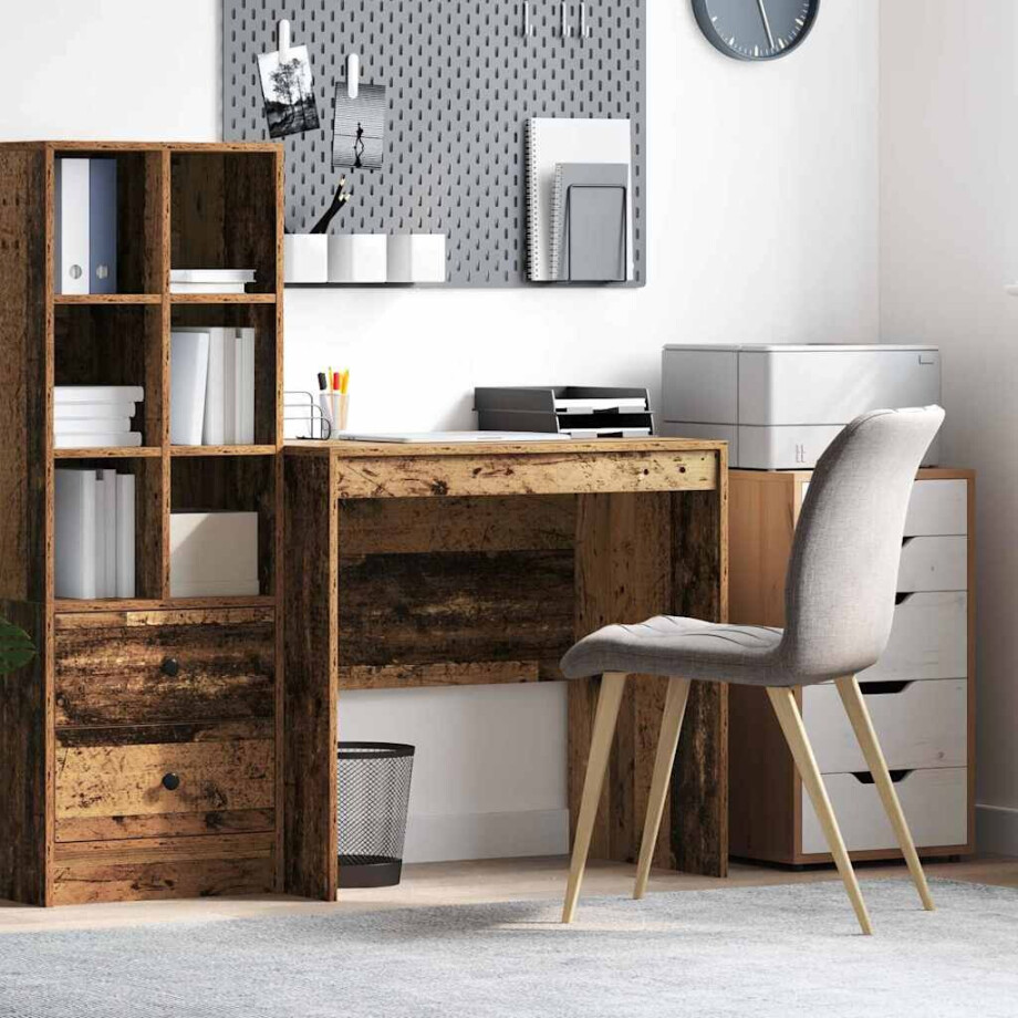 vidaXL Bureau Oudhout 80 x 50 x 76 cm afbeelding 1