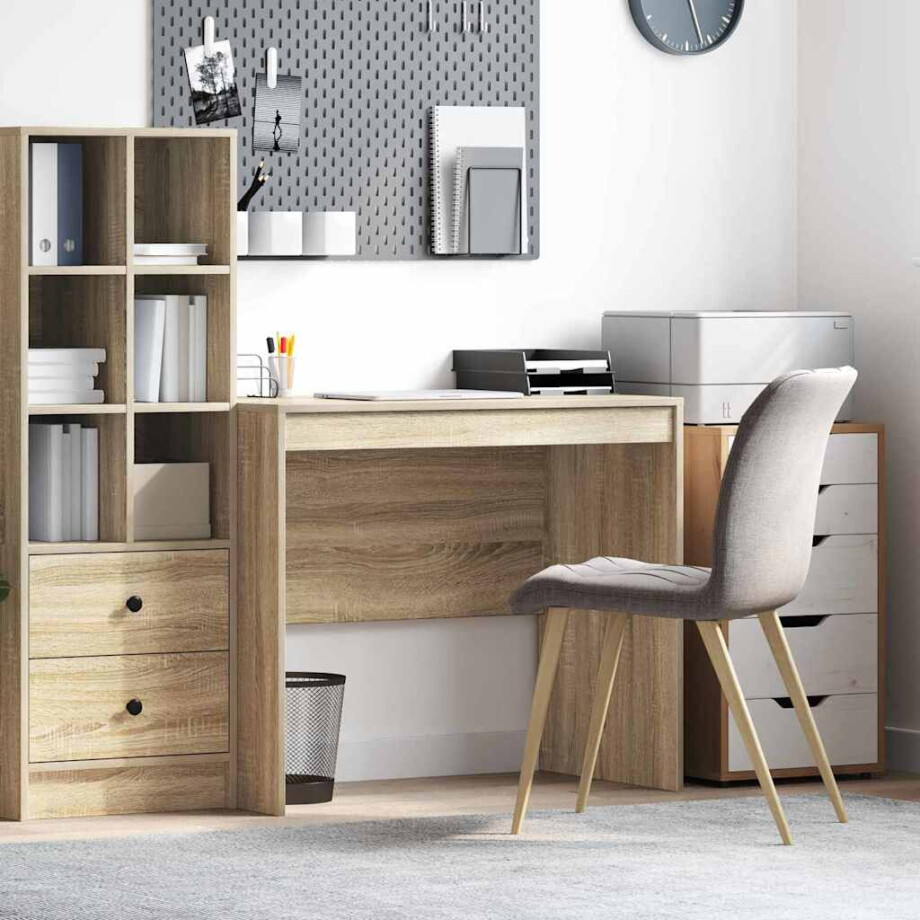 vidaXL Bureau Sonoma Eiken 90 x 50 x 76 cm afbeelding 1