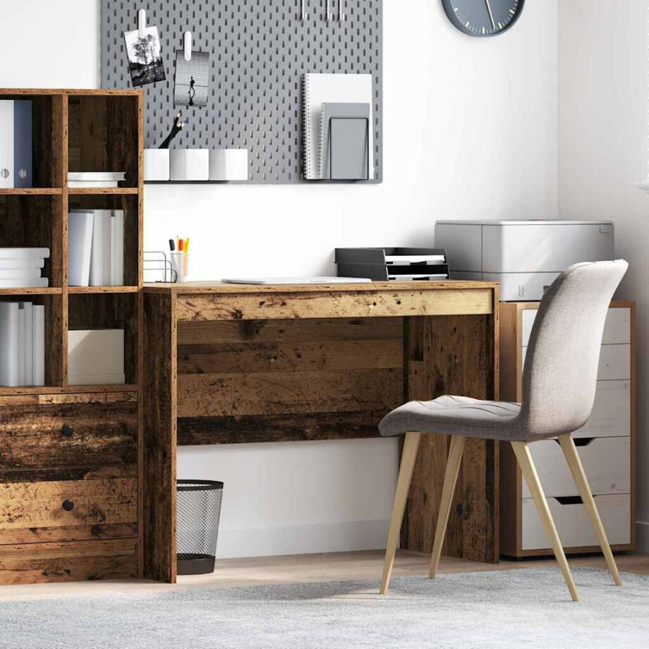vidaXL Bureau Oudhout 100 x 50 x 76 cm afbeelding 1