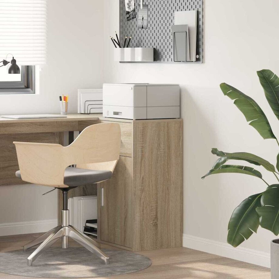 vidaXL Dressoir met lade Sonoma Eiken 38 x 34 x 75 cm afbeelding 1