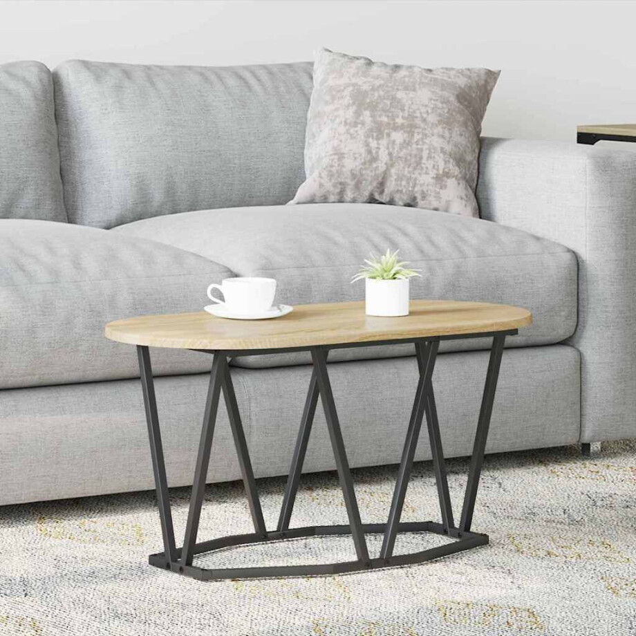 vidaXL Salontafel Sonoma Eiken 80 x 40 x 40.5 cm afbeelding 1