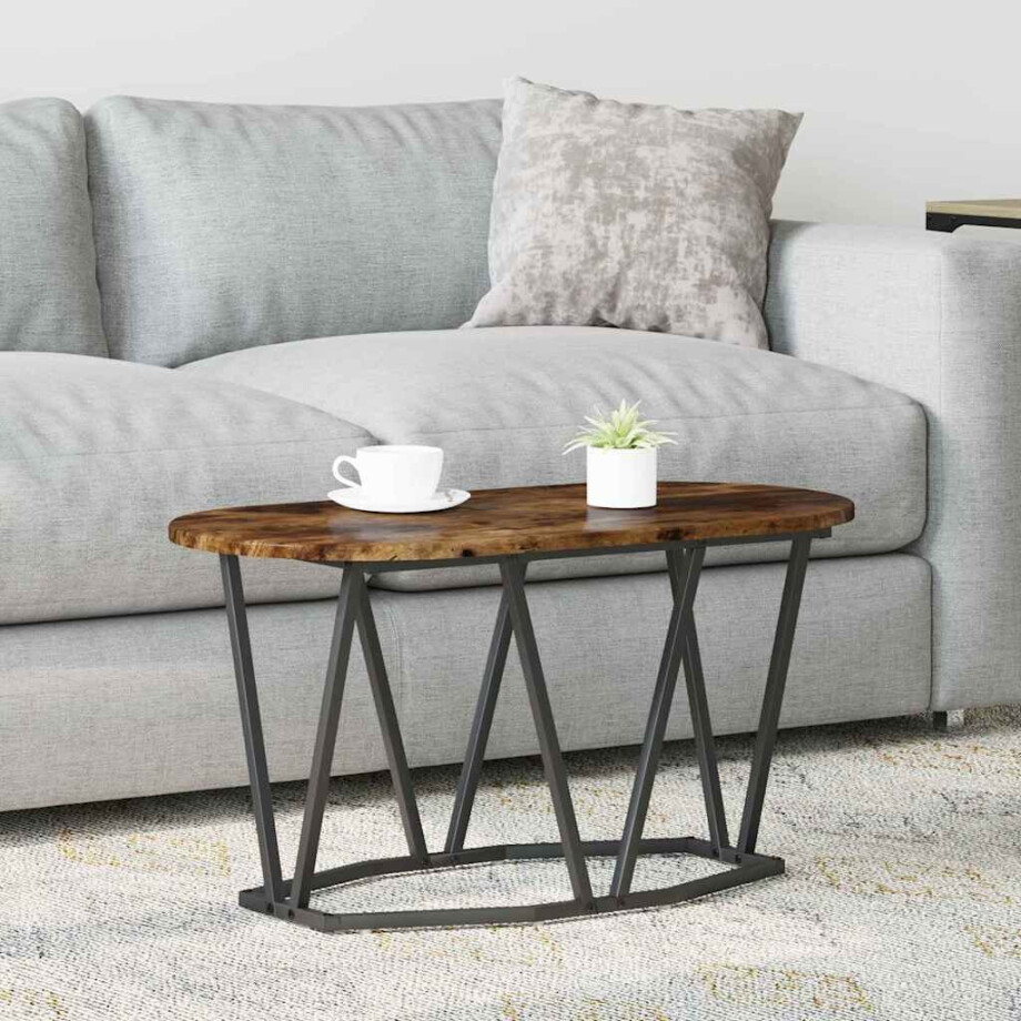 vidaXL Salontafel Gerookt eiken 80 x 40 x 40.5 cm afbeelding 1