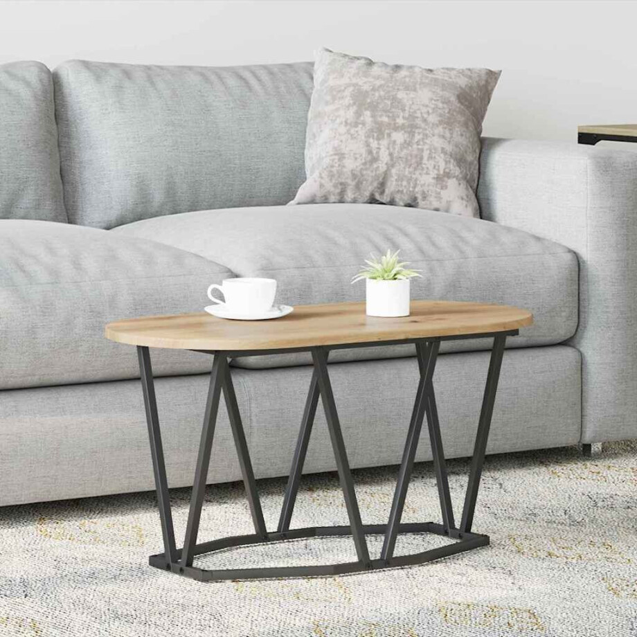 vidaXL Salontafel Artisan Eiken 80 x 40 x 40.5 cm afbeelding 1