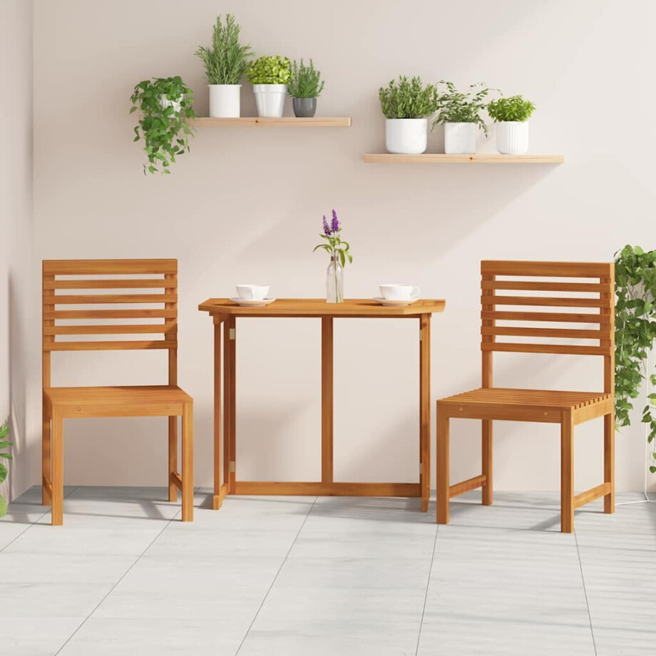 vidaXL Tuinstoel 2 pcs Bruin 50 x 50 x 91cm Massief acaciahout afbeelding 1