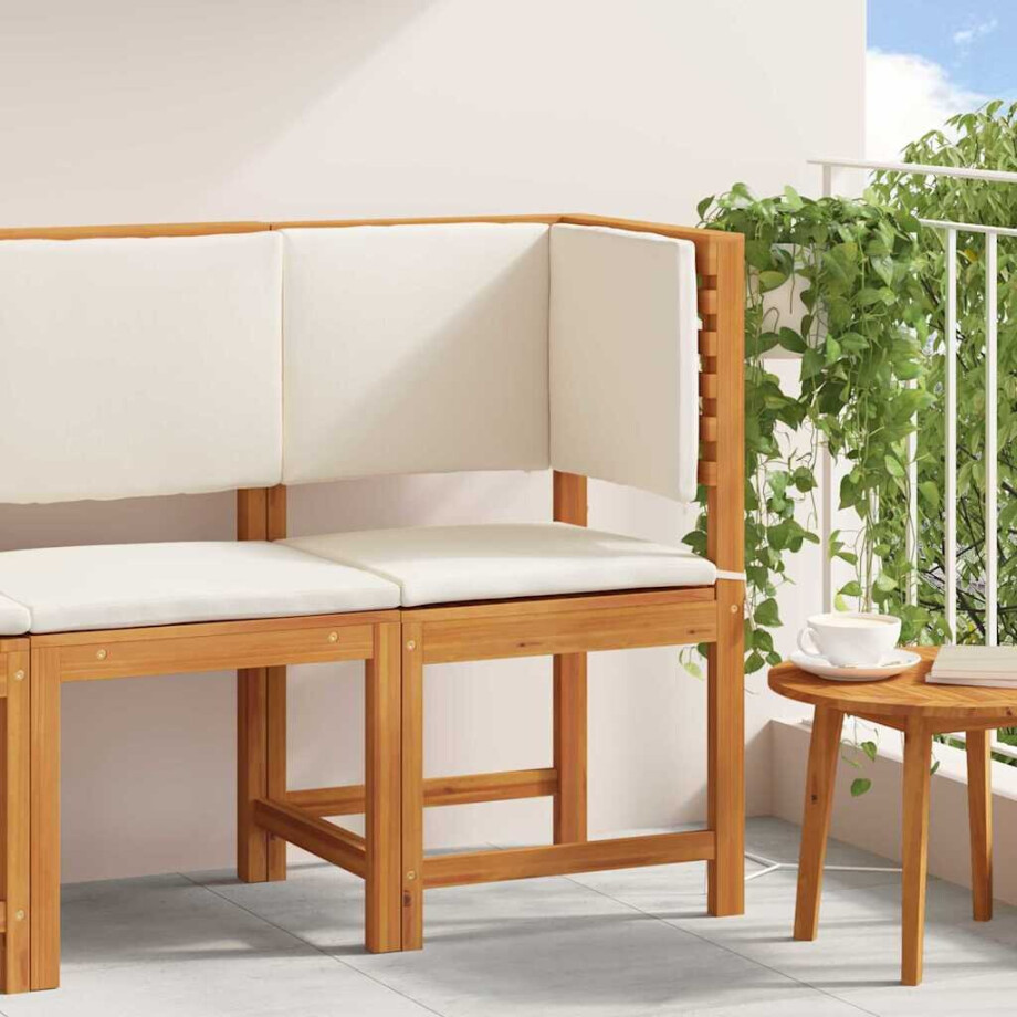 vidaXL Tuinstoel met kussen Bruin 50 x 50 x 91cm Massief acaciahout afbeelding 1