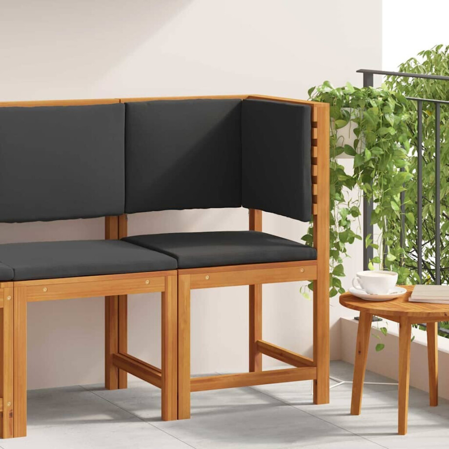 vidaXL Tuinstoel met kussen Bruin 50 x 50 x 91cm Massief acaciahout afbeelding 1